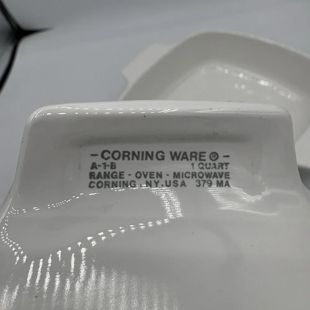 Vintage Corning Ware A-1-B Casserole Dish 1 Quart Spice Of Life L'Echalote Lot 2